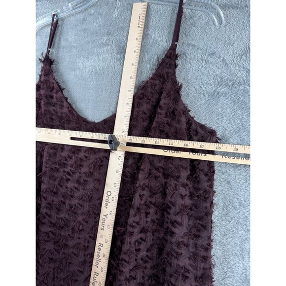 1.State Burgundy Textured Sleeveless V-Neck Tank Top Womens M - Picture 5 of 8